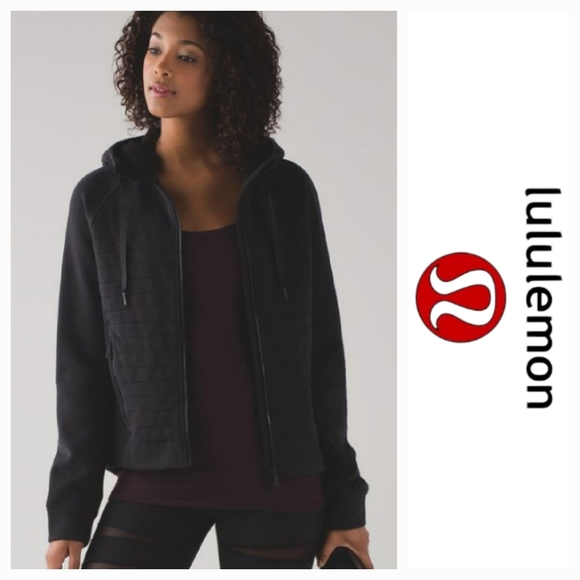 Lululemon Fleece Be True Hoodie Full Zip Jacket in Black Sz 2  XS-S - Picture 1 of 16